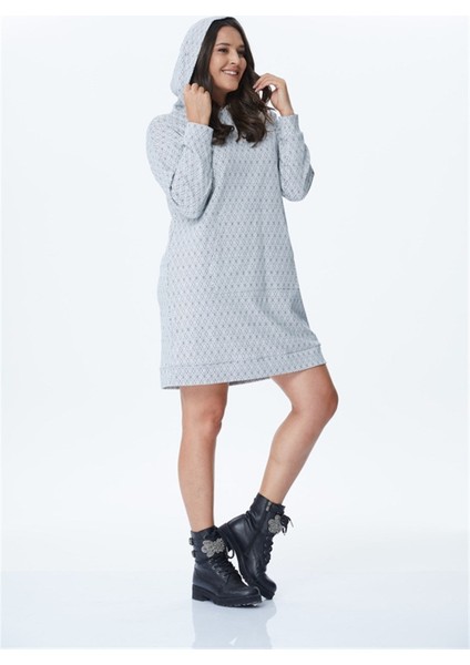 Kapüşonlu Uzun Sweat Shirt Elbise indirimleri