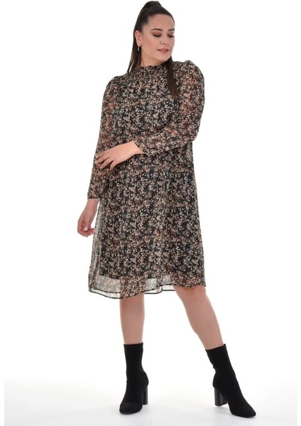 Astarlı Şifon Gipe Detaylı Elbise fiyatları