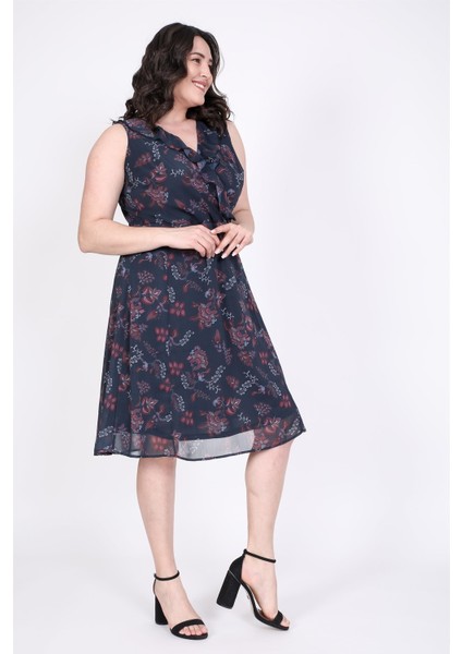 Çapraz Biyeli Astarlı Şifon Elbise fiyatları