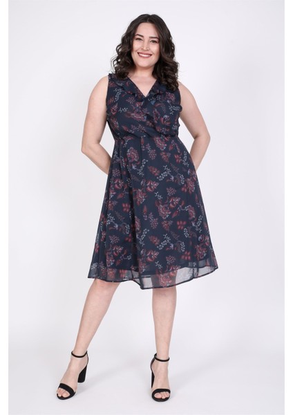 Çapraz Biyeli Astarlı Şifon Elbise fırsatları