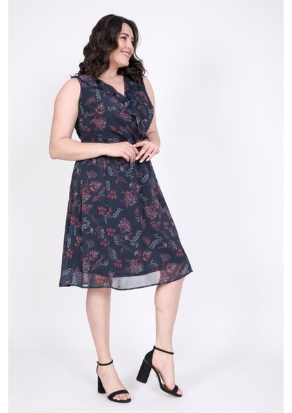 Çapraz Biyeli Astarlı Şifon Elbise indirimleri