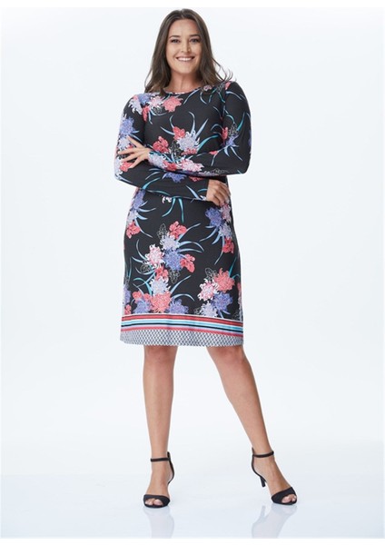 Desenli Örme Elbise