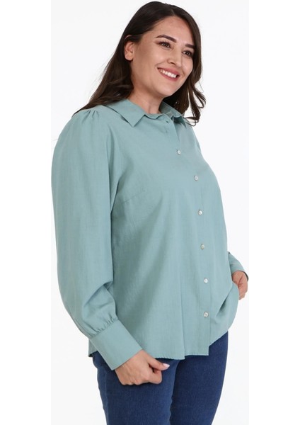 Pamuklu Büzgü Detaylı Gömlek modelleri
