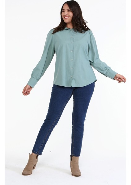 Pamuklu Büzgü Detaylı Gömlek fırsatları