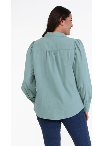 Pamuklu Büzgü Detaylı Gömlek indirimleri