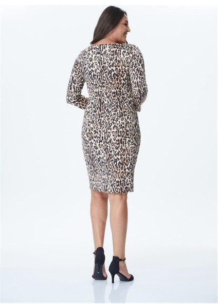 Leopar Desenli Skuba Elbise fiyatları