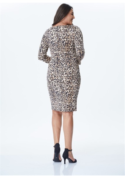 Leopar Desenli Skuba Elbise fırsatları