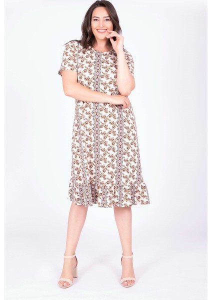 Eteği Volanlı Elbise