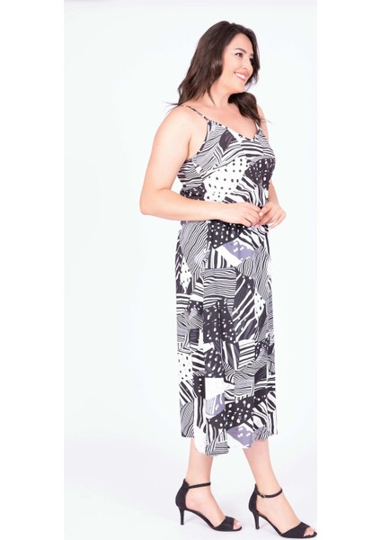 İp Askılı Beli Lastikli Yırtmaçlı Elbise fiyatları