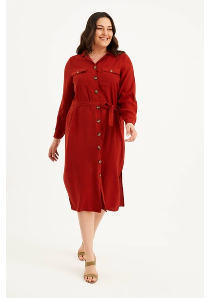 Cepli Kuşaklı Jakarlı Elbise fırsatları