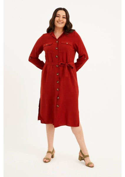 Cepli Kuşaklı Jakarlı Elbise indirimleri