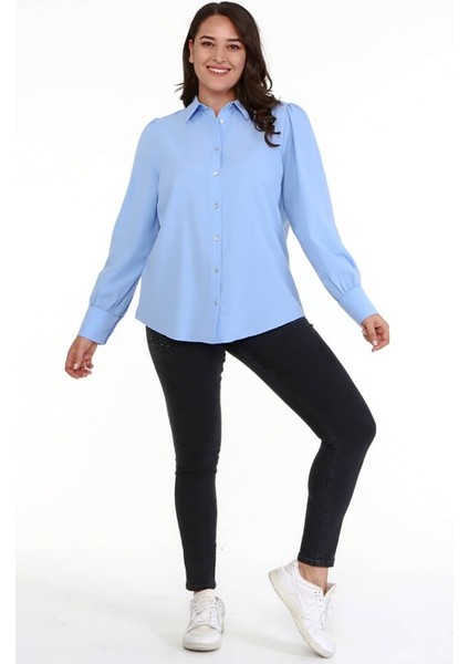 Pamuklu Büzgü Detaylı Gömlek indirimleri