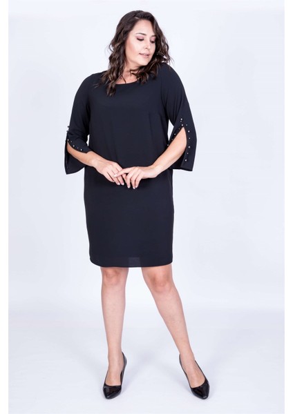 Kolda İnci Detaylı Astarlı Elbise modelleri