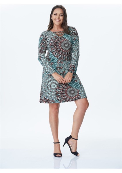 Yakası Çapraz Biyeli Örme Elbise fırsatları