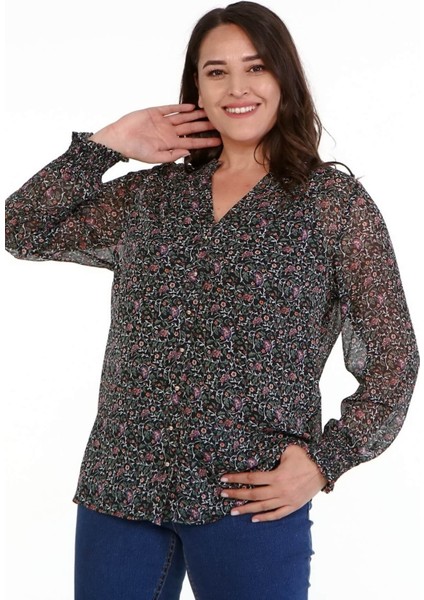 Desenli Şifon Gömlek fiyatları