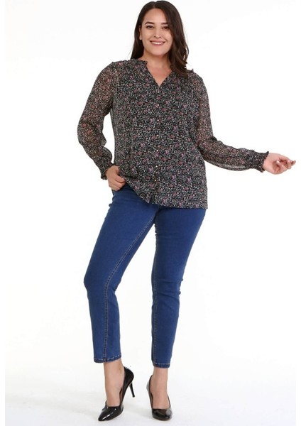 Desenli Şifon Gömlek fırsatları