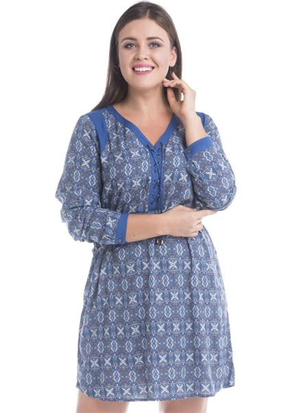 Önü Kuşgözlü Uzun Kollu Elbise fırsatları