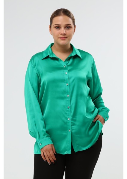 Saten Uzun Kollu Gömlek