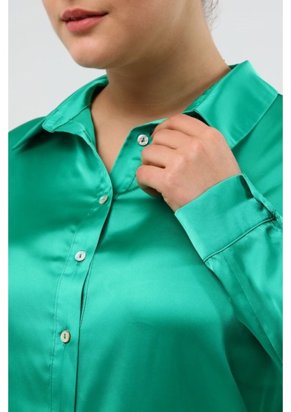 Saten Uzun Kollu Gömlek modelleri