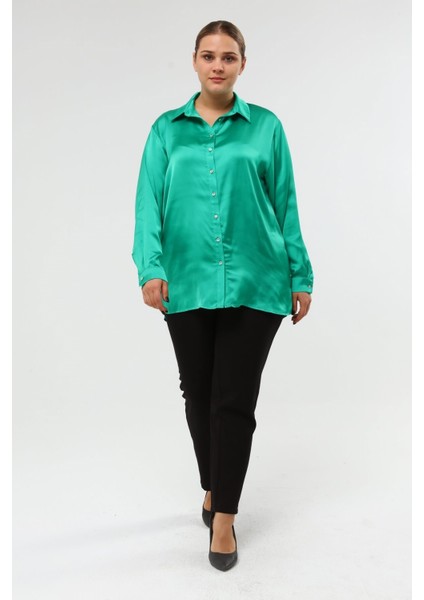 Saten Uzun Kollu Gömlek fırsatları