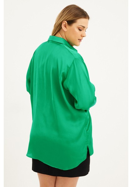 Saten Uzun Kollu Gömlek