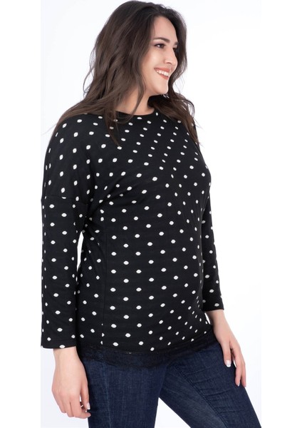 Eteği Dantelli Penye Tişört fiyatları