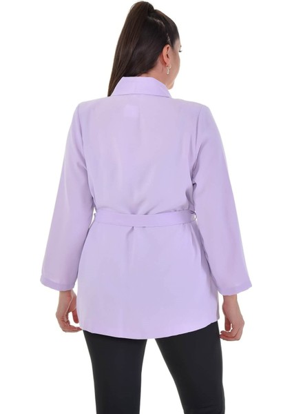 Kuşak Detaylı Salaş Ceket