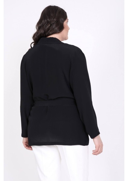 Belden Bağlamalı Astarsız Ceket