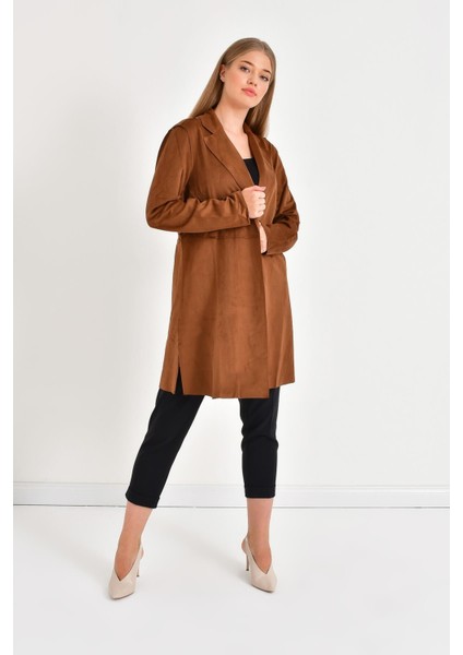 Süet Uzun Ceket