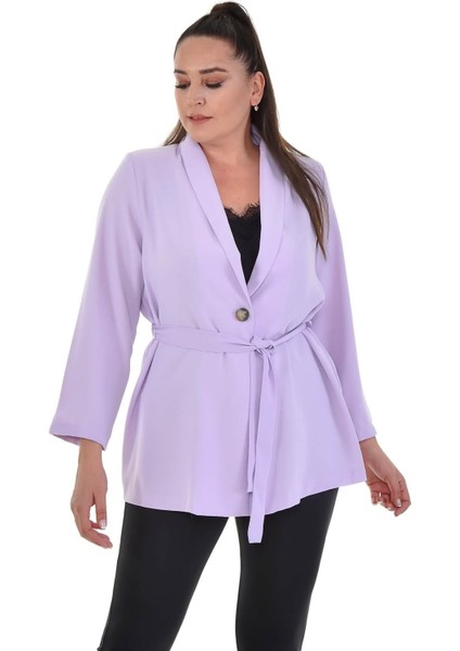 Kuşak Detaylı Salaş Ceket