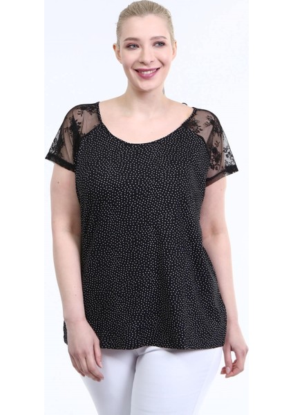 Dantelli Kısa Kol Tişört fırsatları