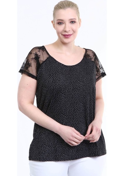 Dantelli Kısa Kol Tişört