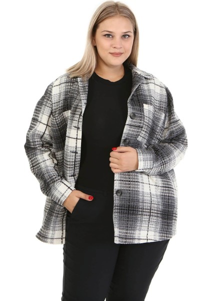 Dokulu Kareli Astarlı Ceket