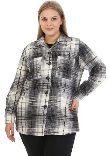 Dokulu Kareli Astarlı Ceket