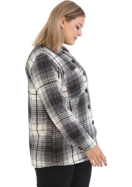 Dokulu Kareli Astarlı Ceket