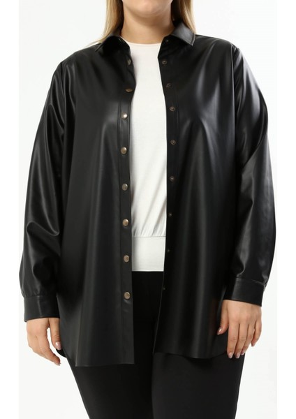 Suni Deri Kuşaklı Gömlek Ceket fırsatları