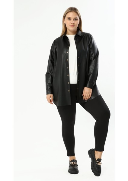 Suni Deri Kuşaklı Gömlek Ceket indirimleri