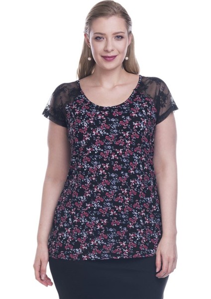 Dantelli Kısa Kol Tişört fırsatları