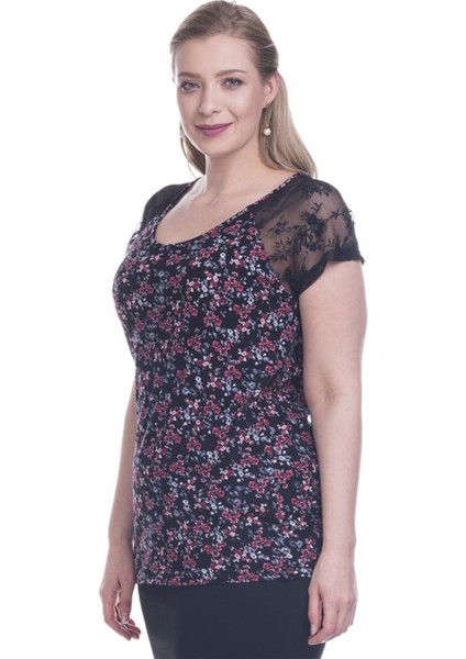 Dantelli Kısa Kol Tişört indirimleri