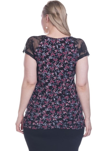 Dantelli Kısa Kol Tişört