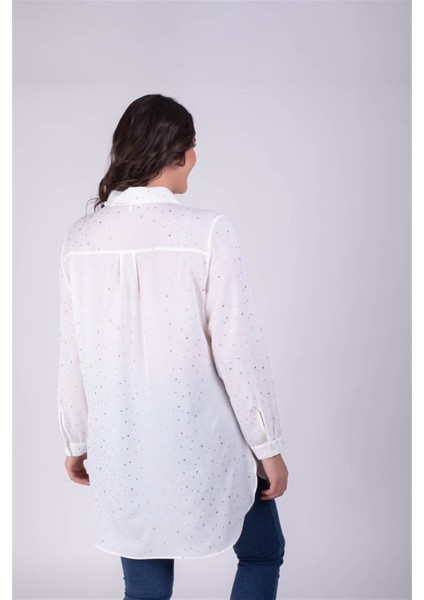 Yaldız Baskılı Uzun Gömlek fiyatları