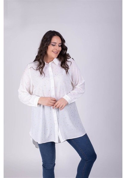 Yaldız Baskılı Uzun Gömlek fırsatları