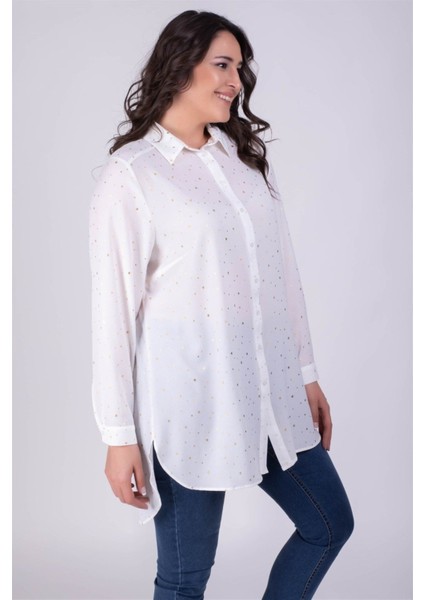 Yaldız Baskılı Uzun Gömlek indirimleri