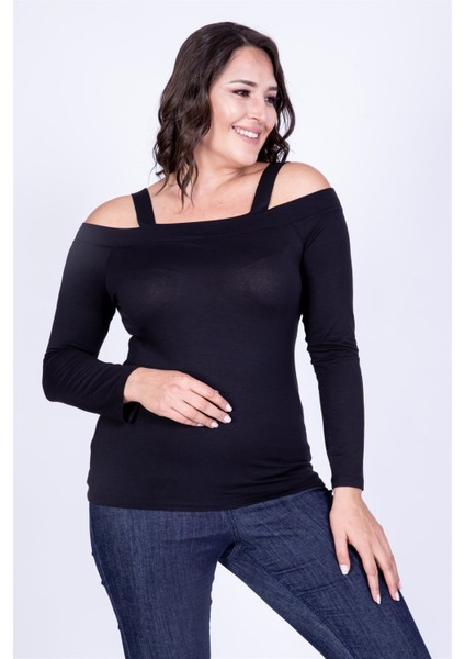 Askılı Karmen Yaka Tişört fırsatları