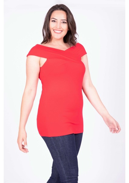 Karmen V Yaka Kolsuz Tişört indirimleri