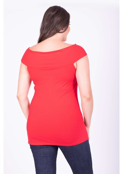 Karmen V Yaka Kolsuz Tişört