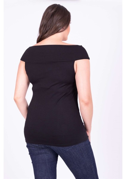 Düğümlü Karmen Yaka Tişört