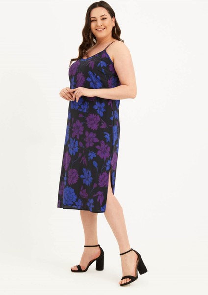 İp Askılı Midi Elbise