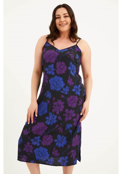 İp Askılı Midi Elbise