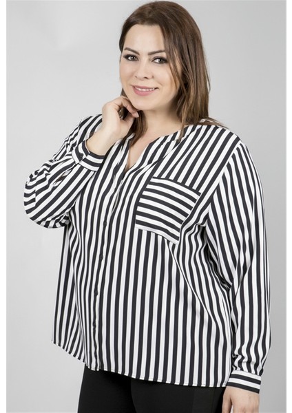 Uzun Kollu Çizgili Gömlek modelleri